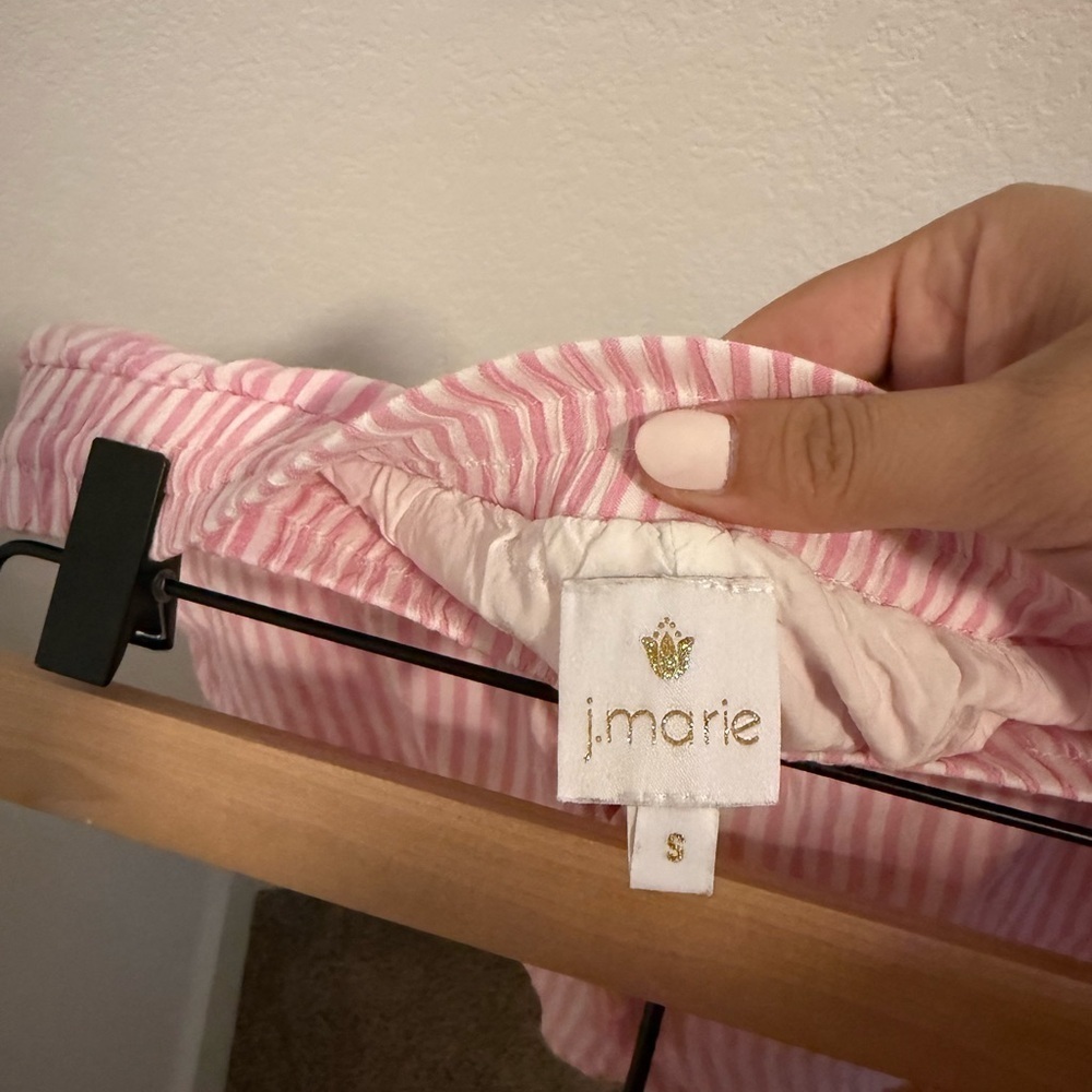 J. Marie// EUC Pink Striped Women's Pajama Set - Picture 8 of 8